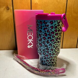 Pink and Blue Leopard Tumbler 32 oz